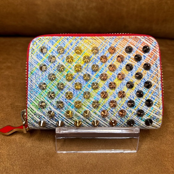 Christian Louboutin Handbags - Christian Louboutin Metallic Unicorn Spikes Panettone Coin Purse White